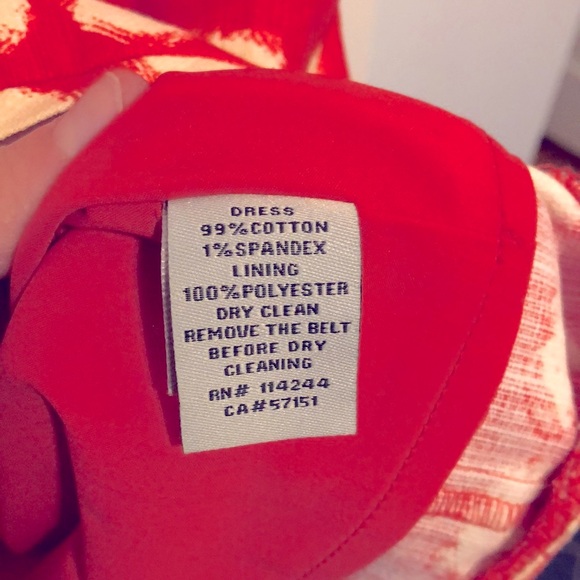 Very Cute Deep Coral w/Cream Spot Cocktail Dress Size 6 - Eliza J - Picture 8 of 10